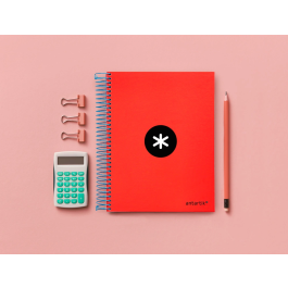 Antartik Cuaderno Espiral A5 Micro Tapa Forrada 120 Hojas 90gr Cuadro 5mm Colores Surtidos