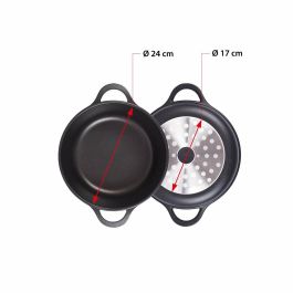 Cacerola Con Tapa Valira BLACK IND 24CM Negro Ø 24 cm