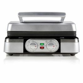 Domo DO9149W Gofrera eléctrica 1400W con Termostato Ajustable, Temporizador y Placas de 2.6cm Antiadherentes de Acero Inoxidable