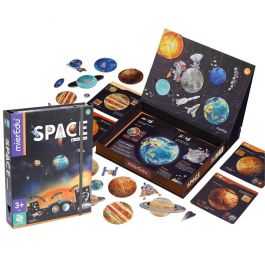 MIEREDU Me099S Puzzle Magnético El Espacio para Niños Explorar el Sistema Solar y el Universo Juguete Educativo +3 Años
