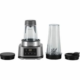 Ninja CB100EU Batidora de Vaso Foodi Standmixer 0.7L con Función de Impulso y Picahielos 1100W Negro/Acero Inoxidable