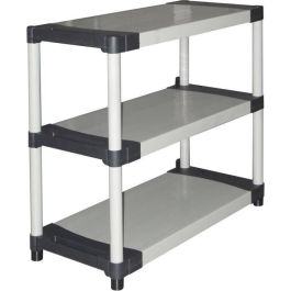 Estante de plástico - TOOD - 3 estantes - Carga 80 kg por estante - 80x40x85 cm - Negro/gris Precio: 79.49999959. SKU: B1FBY4WY5C