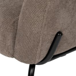 Sillón Taupe Tejido-Metal 77 X 72 X 68 cm