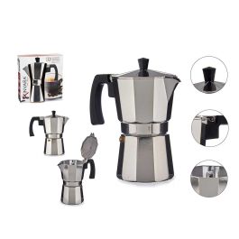 Cafetera Aluminio 6 Tazas Con Asa Kinvara 18X19CM (12 Unidades) Precio: 112.50000047. SKU: B16E8XLV5Y