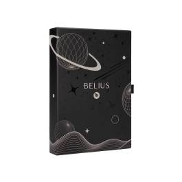 Belius Pluma y Funda Space B Minimalista Gris Tinta Azul Caja Diseño Similpiel M