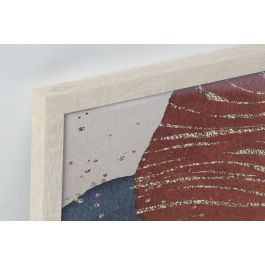 DKD Home Decor Cuadro Moderno Abstracto Naranja Gris Set de 4 Unidades 80x40x2.5 cm PS MDF