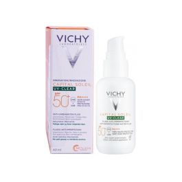 Vichy Capital Soleil UV Clear Fluido Fotoprotector Facial SPF50+ Anti-imperfecciones Piel Grasa Acnéica No Comedogénico 40 ml Precio: 25.5899996. SKU: S05110461