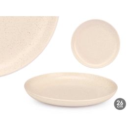 Vessia Plato Llano Moteado Crema 26 cm de Loza (24 Unidades) Precio: 74.99000047. SKU: B12RAMD2EF