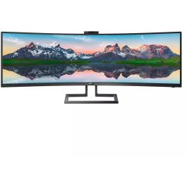 Philips 499P9H/00 Monitor Profesional Ultrapanorámico Curvo 49" Dual QHD (5120x1440) USB-C Webcam KVM DisplayHDR 400