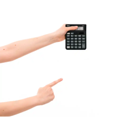 Liderpapel Calculadora Sobremesa XF26 12 Dígitos Solar y Pilas Color Negro 127x105x24 mm