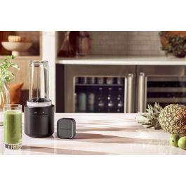 Kitchenaid Batidora de Vaso Inalámbrica 12V con Batería, Accesorios, Color Negro Mate