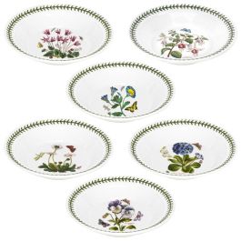 Portmeirion Plato Hondo Botanic Garden, Diámetro 20 cm, 6 Unidades