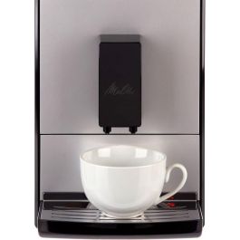 Melitta E950-666 Cafetera Automática Espresso Caffeo Solo Pure Silver Compacta, 1400W, 3 Intensidades, Molinillo Granos 125g