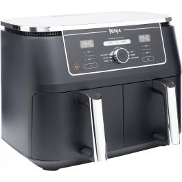 Ninja AF400EU Foodi MAX Dual Zone Freidora de Aire Caliente 9.5L Negra con Funciones de Hornear, Asar y Deshidratar
