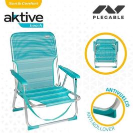 Silla playa plegable aluminio fija mediterran 55x35x72 cm Silla playa plegable aluminio fija mediterran 55x35x72 cm