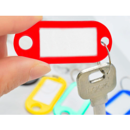 Q-connect Llavero Portaetiquetas Expositor 240 Unidades Colores Surtidos