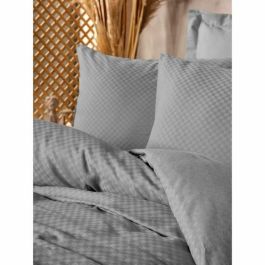 Aucune Juego de Cama 220x240 cm con 2 Fundas de Almohada 60x60 cm 100% Algodón Gris