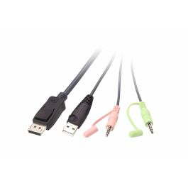 Aten Switch KVM de Cable USB DisplayPort de 2 Puertos con Selector Remoto CS22DP - Video 2560x1600@60Hz para PC, Mac, Linux