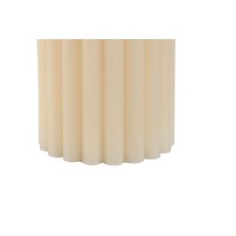 DKD Home Decor Vela Decorativa Scandi Crema de Cera, Acabado Natural, 300 gr, 55 Horas, 7x7x10 cm, Juego de 12 Unidades