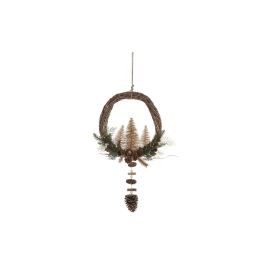 DKD Home Decor Decoración Colgante Navidad Alpina con Puerta, LED y Madera, Marrón Dorado, 90 cm Alto (2 Unidades) Precio: 27.8058. SKU: B149L4CEMY