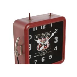 DKD Home Decor Reloj Sobremesa Vintage Rojo Metal 10 x 34 x 18 cm