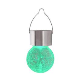 RABALUX RAB-7850 Lámpara Solar Colgante Yola LED RGB Exterior IP44 Cromo Satinado Metal Vidrio Decorativa 0.06W