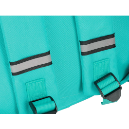 Antartik Mochila Cubo Menta 300x115x390 mm con Bolsillos Exteriores, Compartimento Portátil y Asas Metálicas, Adaptable a Carrito