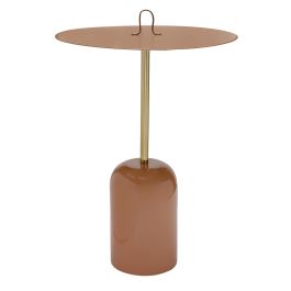 DKD Home Decor Mesita Auxiliar Urban Lila 40x56x40 cm de Hierro y Piel Desmontable con Asa Precio: 87.5000005. SKU: S3040449