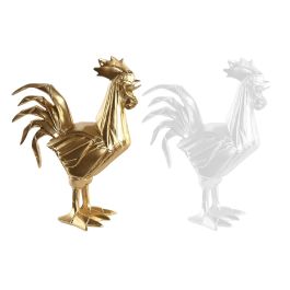 DKD Home Decor Figura Gallo Resina Blanco Dorado 9.5 x 20.7 x 16 cm (4 Unidades) Precio: 26.98999985. SKU: B143ESWLZ4