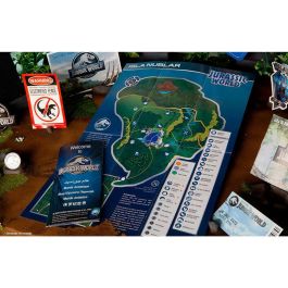 DOCTOR COLLECTOR Kit Deluxe Jurassic World - Matrícula, Ticket, Pulsera, Mapa, Guía Dinosaurios, Pase VIP, Postal, Moneda y Pegatinas Exclusivas
