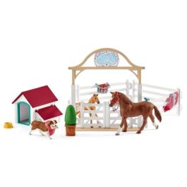 Schleich 42458 Horse Club: Invitados de Hannah con Perro Ruby - Figura detallada SCH342458