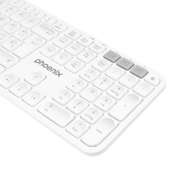 Phoenix technologies Teclado Inalámbrico Multidispositivo K300 Bluetooth, 2.4GHz, Compatible con Windows, MacOS, iOS, 14 Teclas Multimedia Phoenix technologies Teclado Inalámbrico Multidispositivo K300 Bluetooth, 2.4GHz, Compatible con Windows, MacOS, iOS, 14 Teclas Multimedia