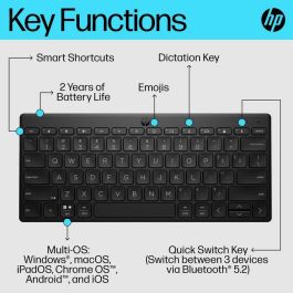 HP 355 Teclado Inalámbrico Compacto Multi-dispositivo Español para Trabajo Híbrido