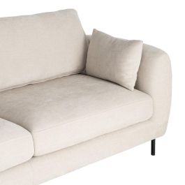 Sofá 3 Plazas Crema Tejido-Metal 229 X 92 X 88 cm