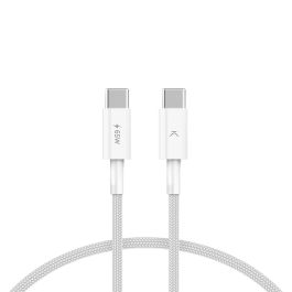 Cable USB KSIX Blanco 1 m Precio: 5.59000035. SKU: B1D7FMP3GR