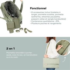 Bolso cambiador Babymoov Day to Day - Moderno y funcional, Capacidad 23L, Muchos bolsillos, 6 accesorios incluidos, Abstracto