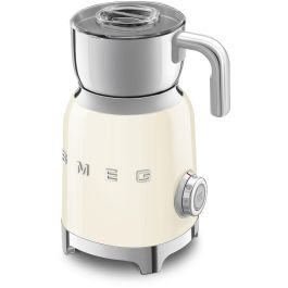 Smeg MFF11CREU Espumador de Leche Automático, Estilo Retro 50's, Color Crema, Acero Inoxidable, 0.6 L