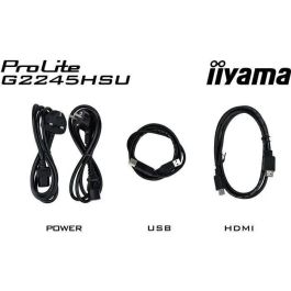 Iiyama G2245HSU-B2 Monitor para PC 22.5 pulgadas Full HD (FHD) IPS 100 Hz 1 ms, Hub HDMI DisplayPort USB, Negro