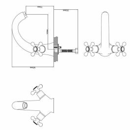 Edouard Rousseau Grifo Mezclador Fregadero Beverley Mecánico Retro Cuerpo Latón Caño Fijo Aireador Ahorro Agua 5 Años Garantía