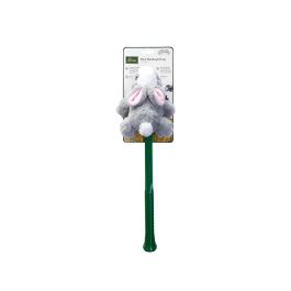 FLINGERZ Juguete para Perros Conejo Afelpado – Resistente Nylon Balístico, con Lanzador Larga Distancia, Chirriador, Lavable