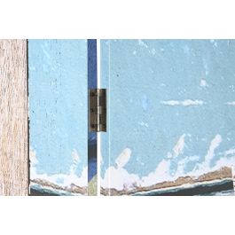 DKD Home Decor Biombo Mediterráneo de Lienzo Multicolor con Diseño de Faro 121x180 cm