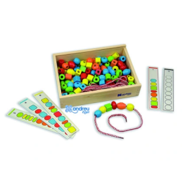 Andreutoys Juego para Ensartar Formas Didácticas, 150 Piezas Surtidas con 10 Cordones y 10 Plantillas Precio: 33.4999995. SKU: B13PJYRFGZ