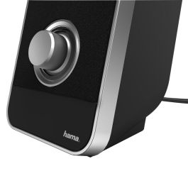 Hama Altavoces PC Sonic LS206 Negro, 2.0 Estéreo, Conexión USB 3.0 y 3.5 mm, Frecuencia 50-20000 Hz, Para Ordenador y Notebook