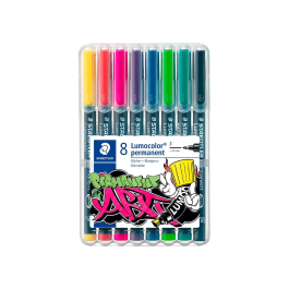 Staedtler Rotulador Lumocolor Retroproyeccion 318 Punta de Fibra, Estuche 8 Unidades Colores Surtidos