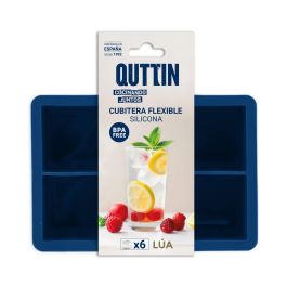 Inde Cubitera Flexible de Silicona para 6 Cubitos de Hielo Lua Quttin, 16.5x11.3x5 cm (24 Unidades)