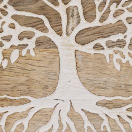 Percha Blanco-Natural Madera de Mango 38 X 5 X 18 cm