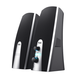 Trust Altavoces 2.0 Basics 5W USB Conexion Frontal Negro Plata