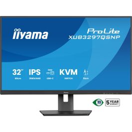 iiyama XUB3297QSNP-B1 Monitor IPS 32" (81.28cm) 2560x1440 100Hz 1ms, USB-C Dock 95W PD, KVM, DisplayPort Out, LAN