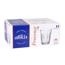 Duralex Set de 6 Vasos Transparentes 9 cl Provence (12 Cajas)
