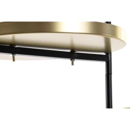 DKD Home Decor Macetero Moderno Dorado Negro Metal 40 x 60 x 60 cm (4 Unidades)